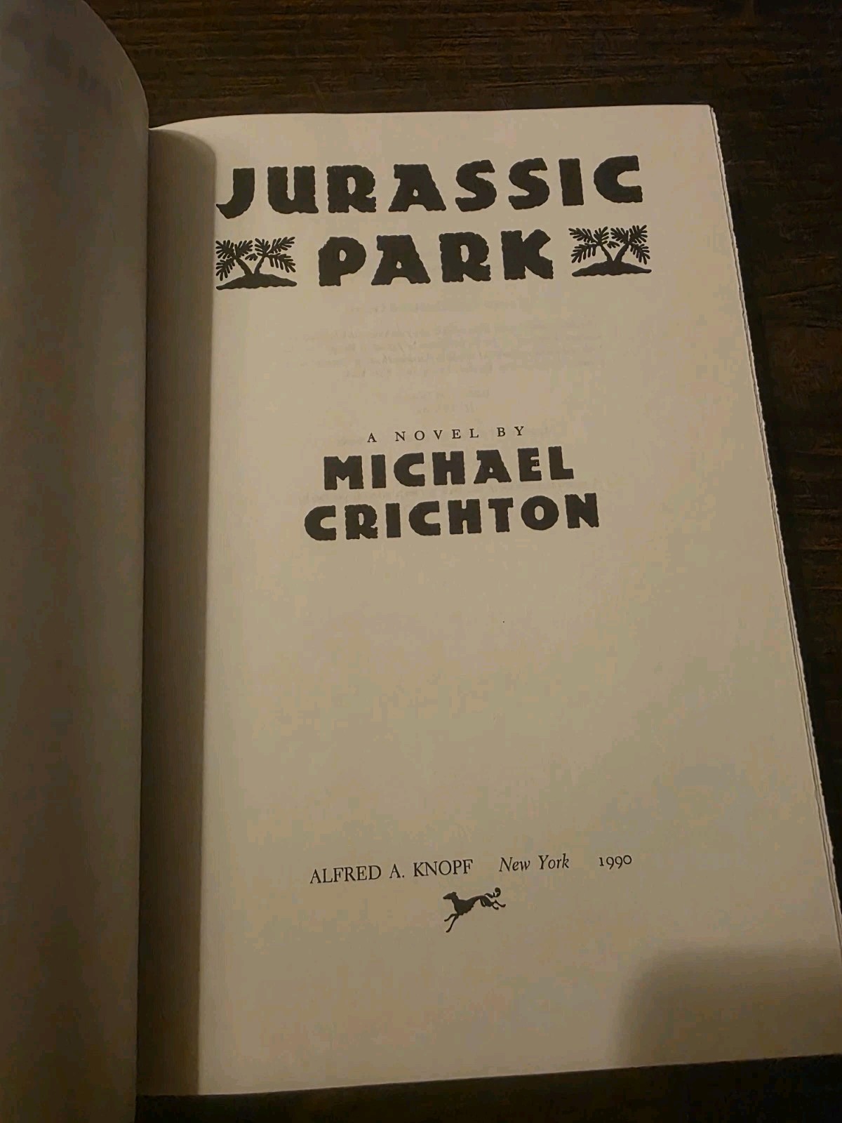 Jurassic Park by Michael Crichton HCDJ 1990 First Edition First Print