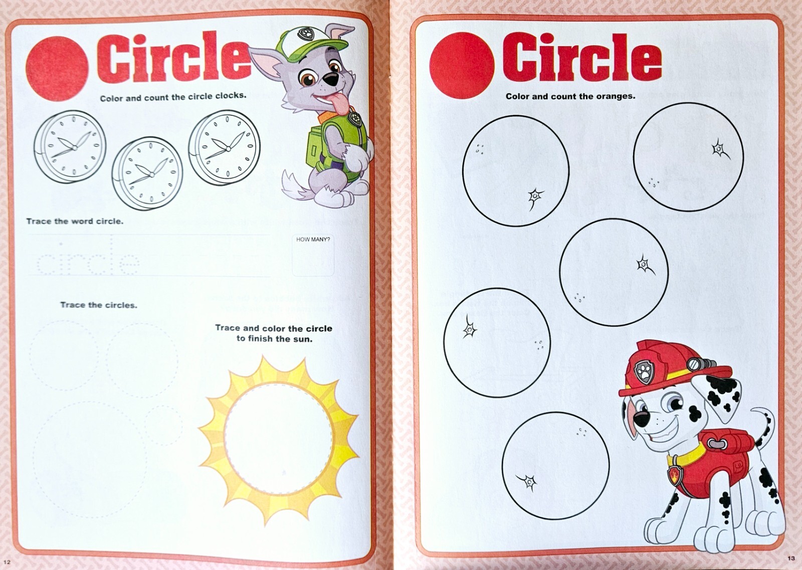 Paw Patrol Pre-K Workbook set of 6 preschool learning books