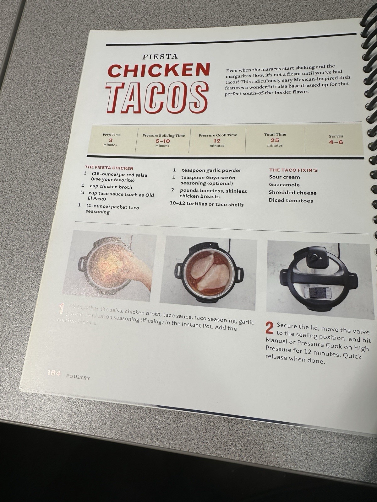 Step By Step Instant Pot Cookbook Spiral Bound Yummy Easy Recipes Very Good Cond