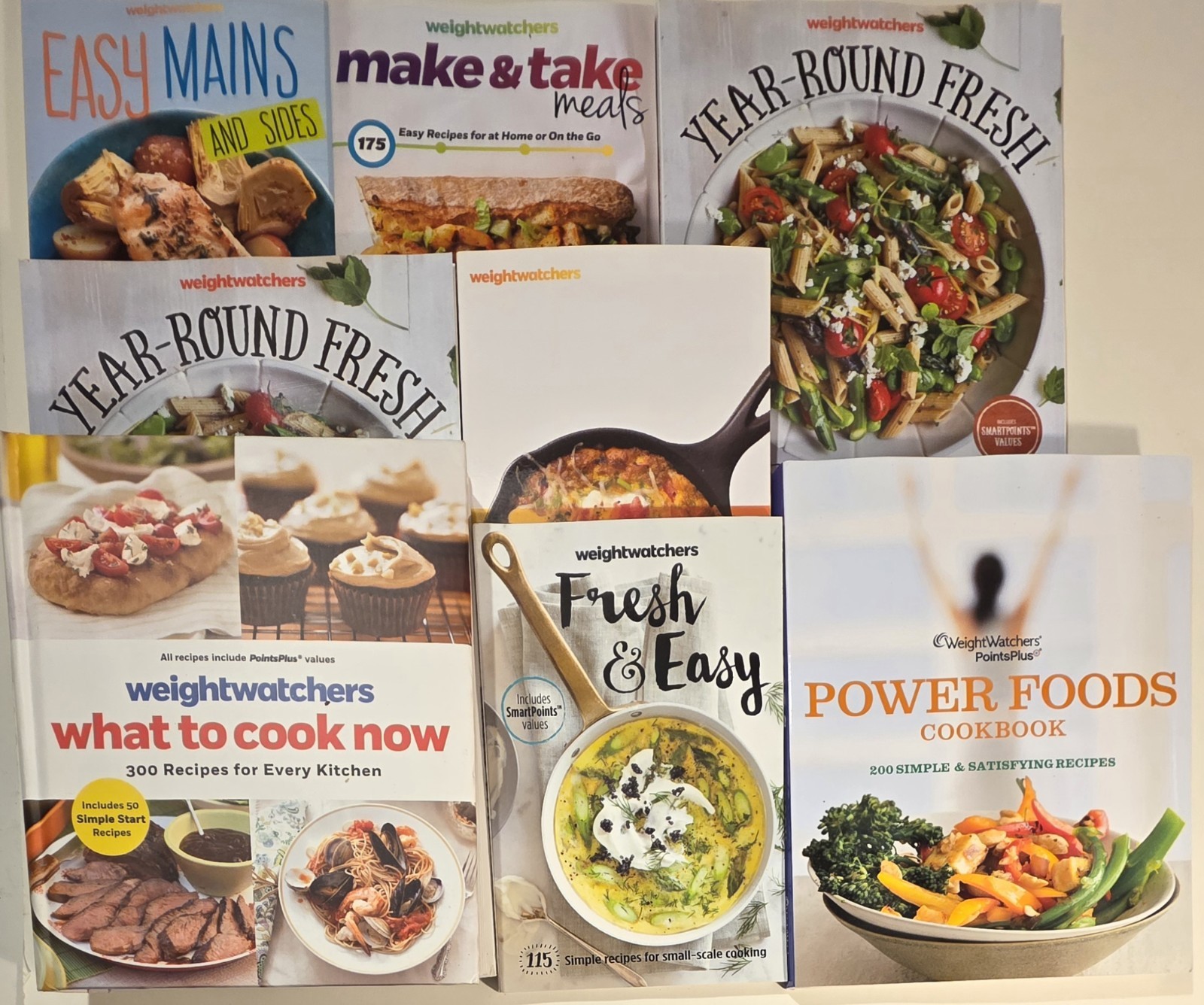 Lot Of 7 Weight Watchers Cookbooks Very Good Condition