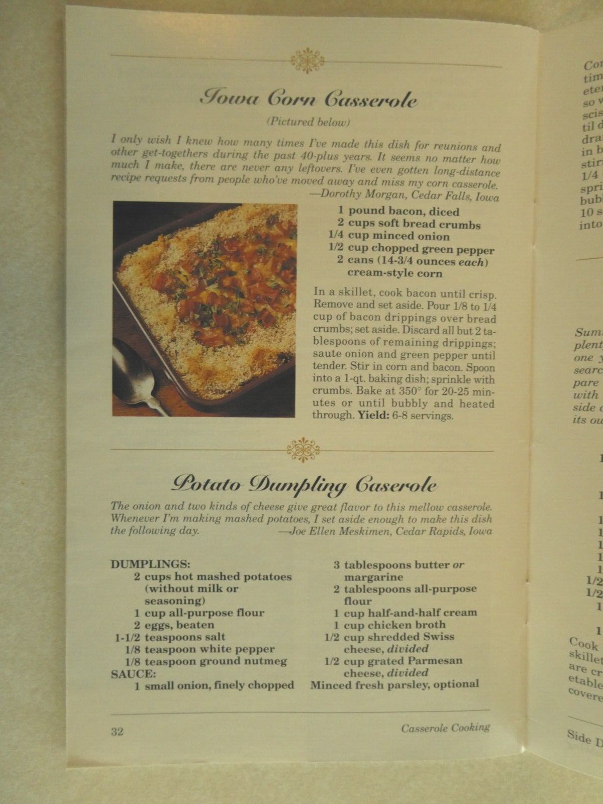 Taste of Home Casserole Cooking 35 pages of recipes published in 2000