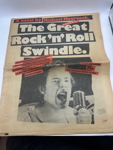 SEX PISTOLS The Great Rock n Roll Swindle Novel Michael Moorcock 1980 Rare (UP)