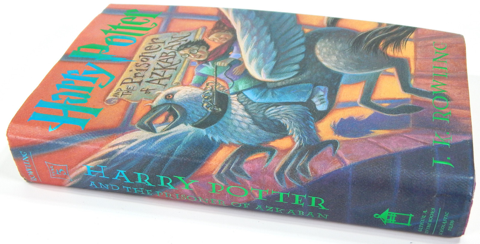 HARRY POTTER PRISONER OF AZKABAN HARDCOVER 1st AMERICAN EDITION 1999 BOOK COVER