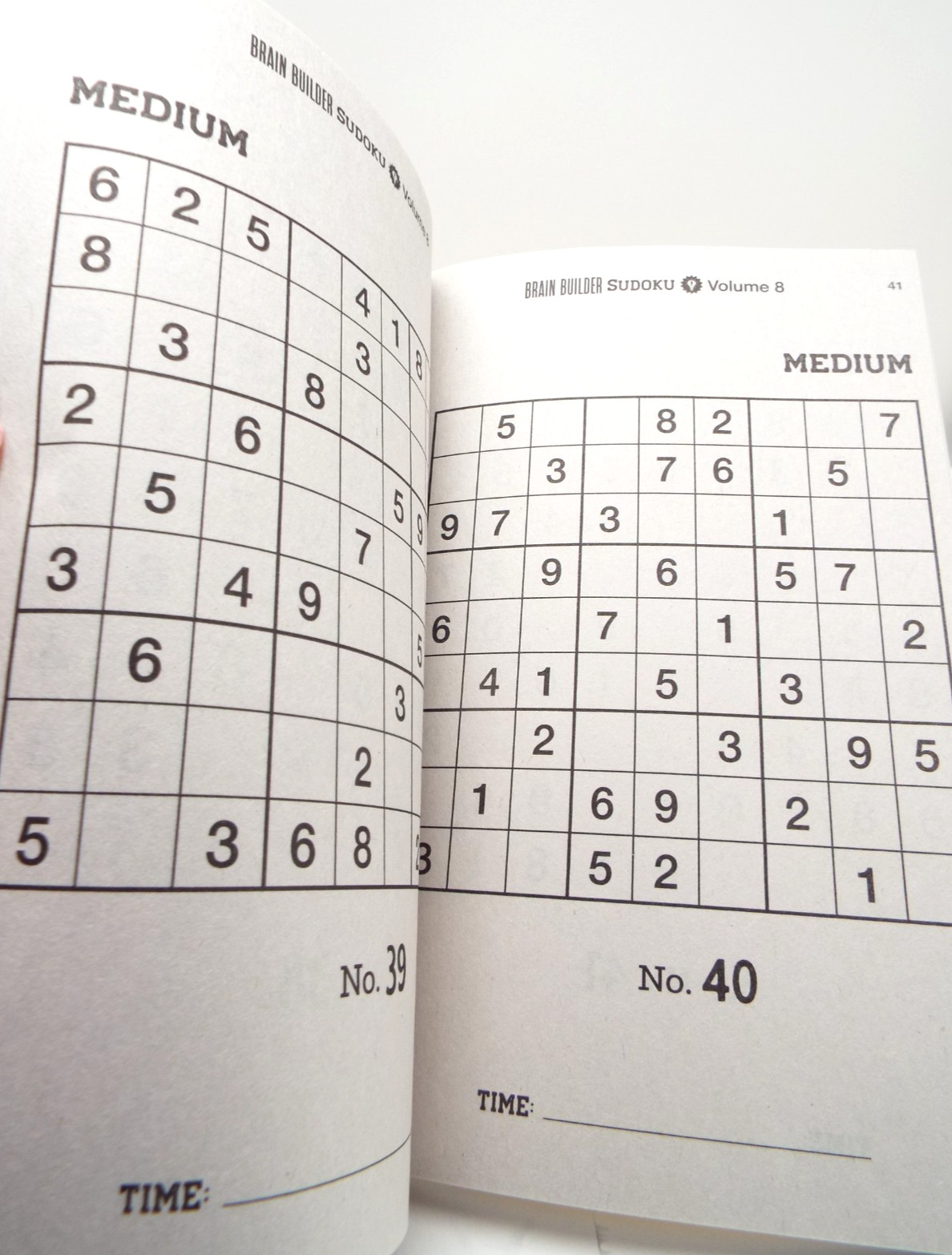 2 Sudoku Brain Builder Puzzle Books: Vol. 7 & 8 Smaller size: 5.25″ x 8.25″ NEW