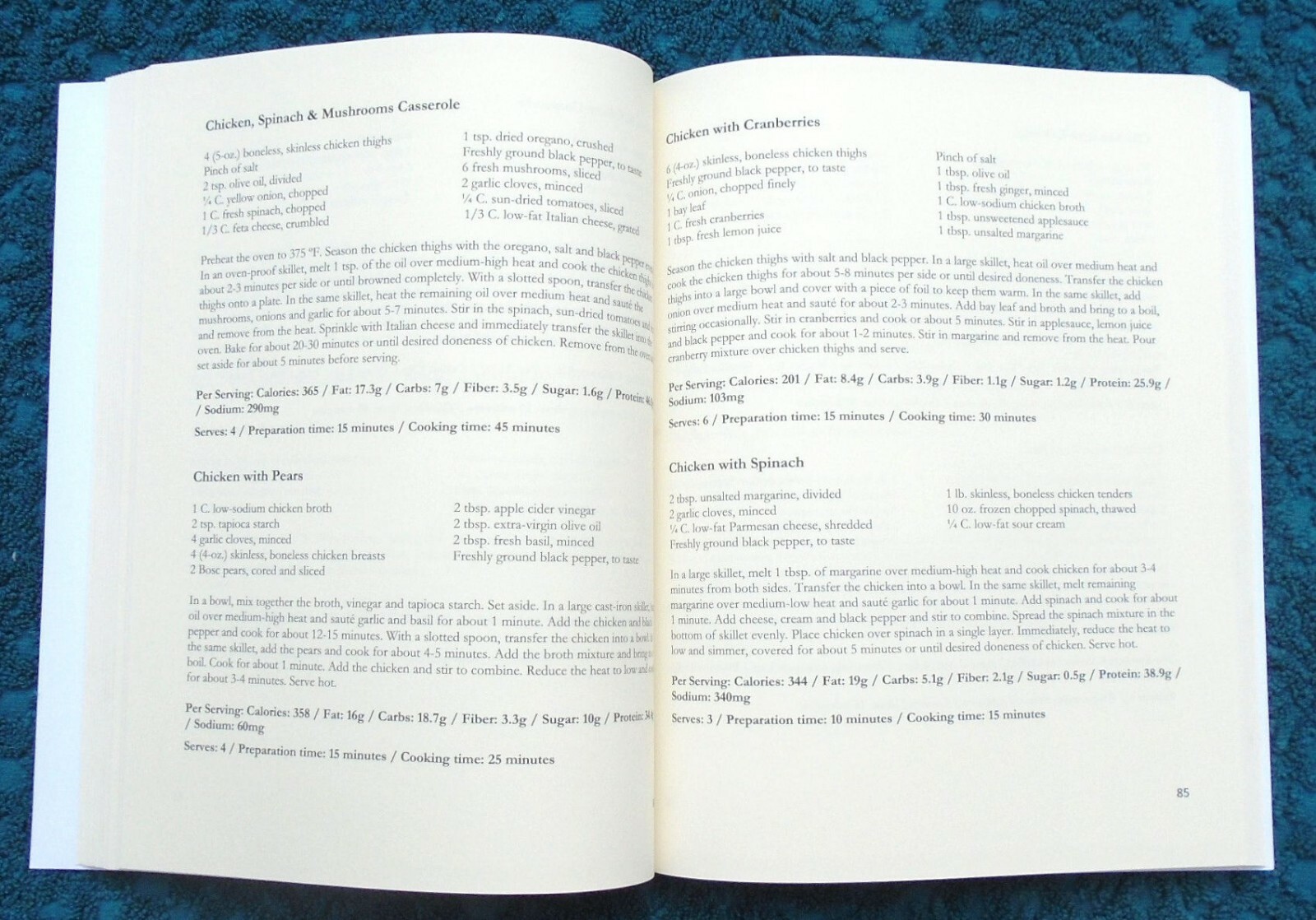 “Dash Diet” Cookbook by Martha Miller 194 pages ©2021 – NEW & Mint Condition