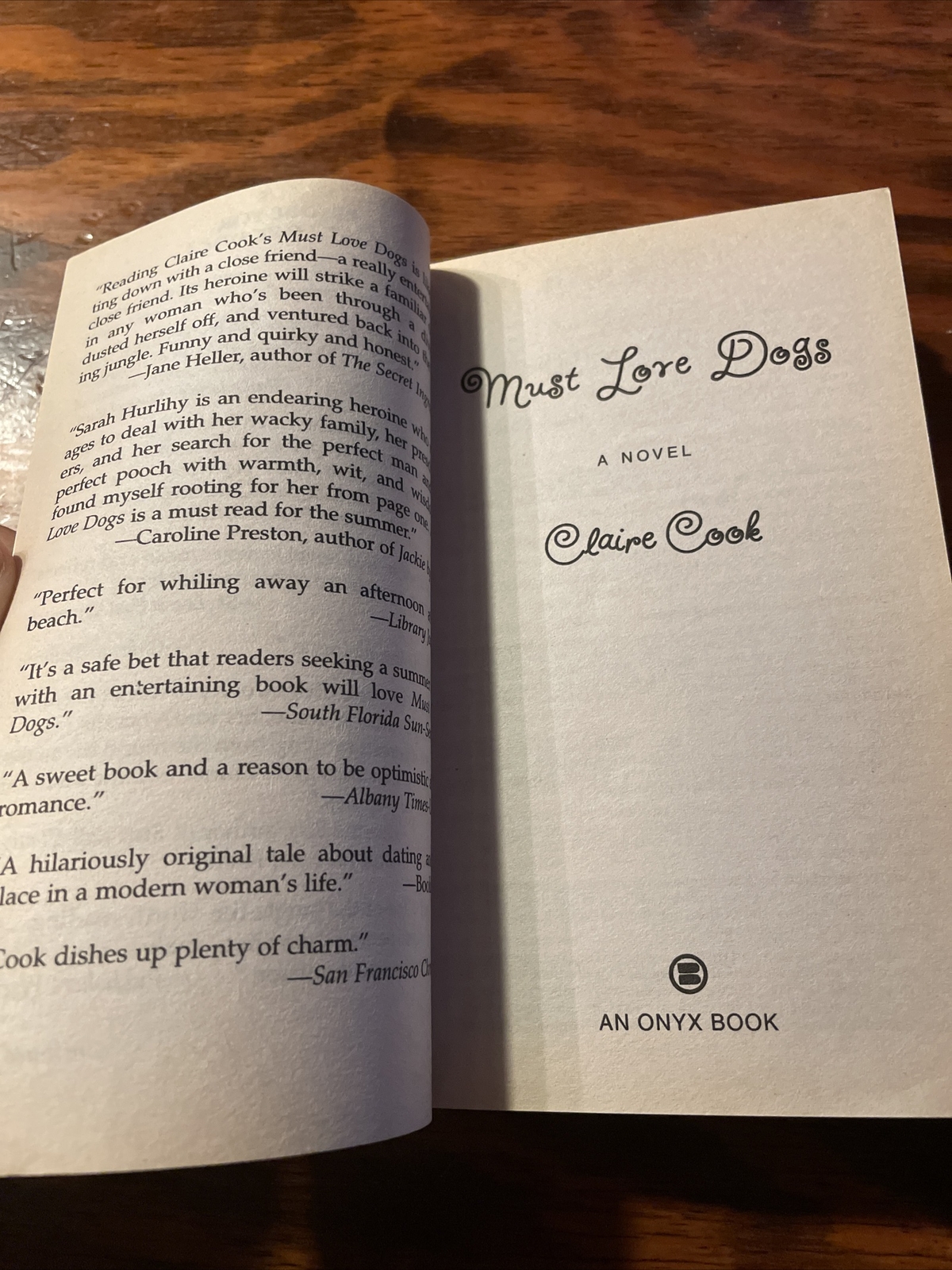 Must Love Dogs A Novel By Claire Cook 2003 New American Library Mass Market