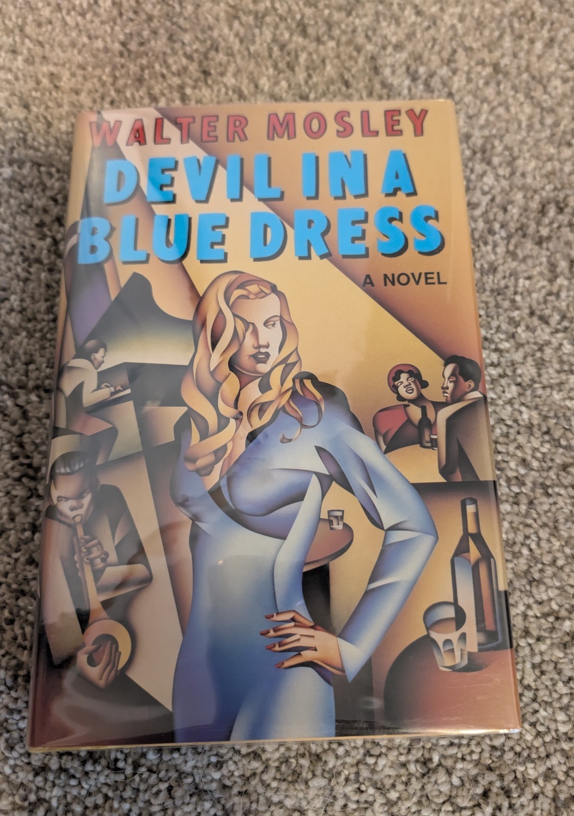 Devil in a Blue Dress by Walter Mosley (1990, Hardcover), 1st Edition, Fine Cond