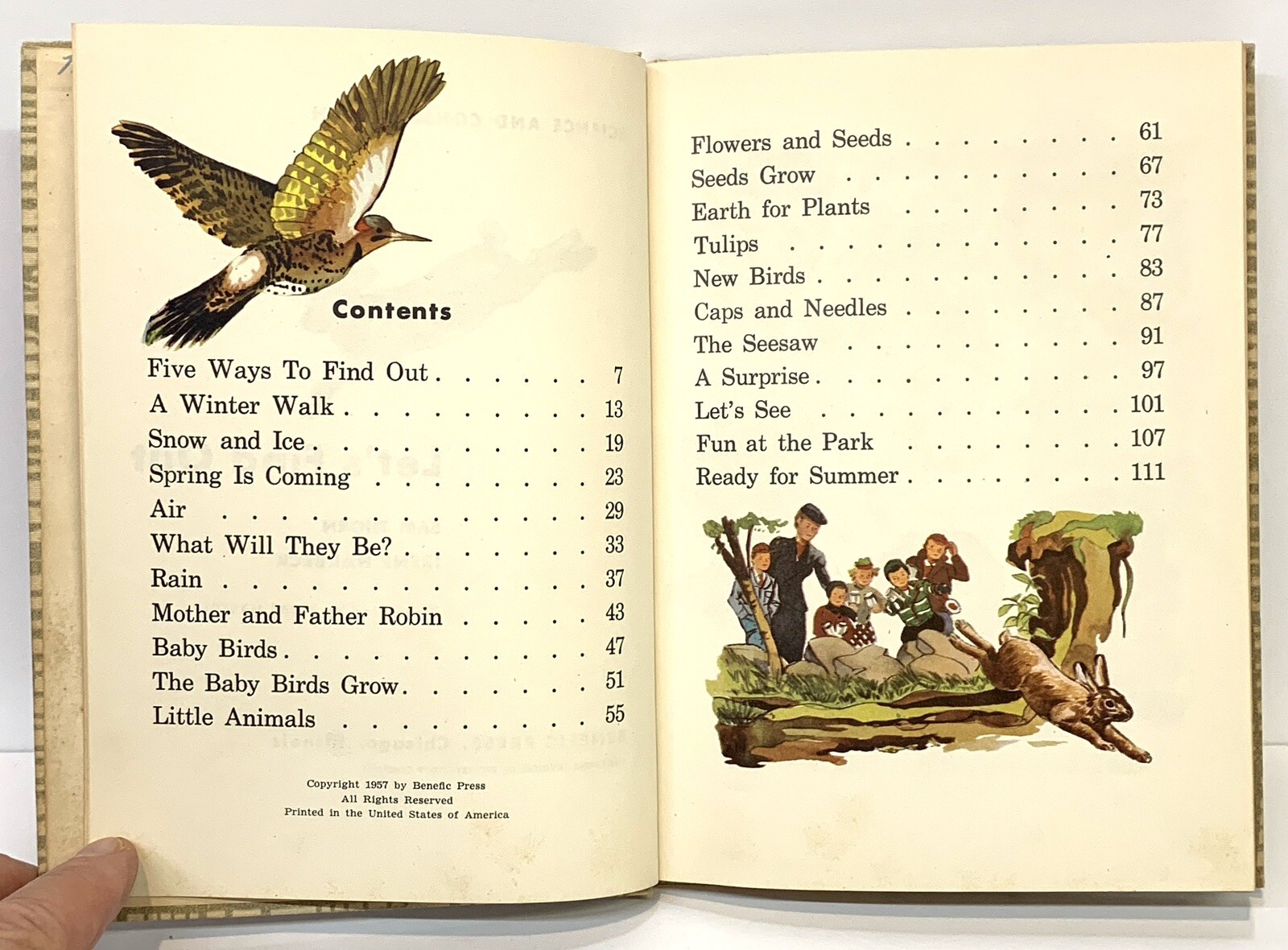 Let’s Find Out Science & Conservation Level One Children’s 1957 Benefic Press