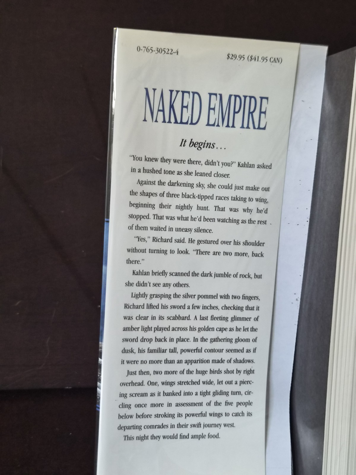 Terry Goodkind Naked Empire 1st/1st 2003 Tor HCDJ Brodart Mylar LN Fantasy