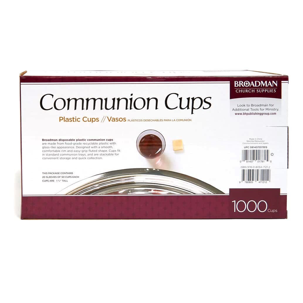 Disposable Recyclable Communion Cups – 1000 Count Plastic Pack