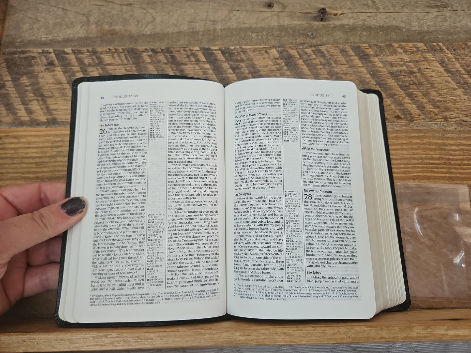 Classic 1984 NIV Compact Reference Bible in Black Bonded Leather Red Letter VG