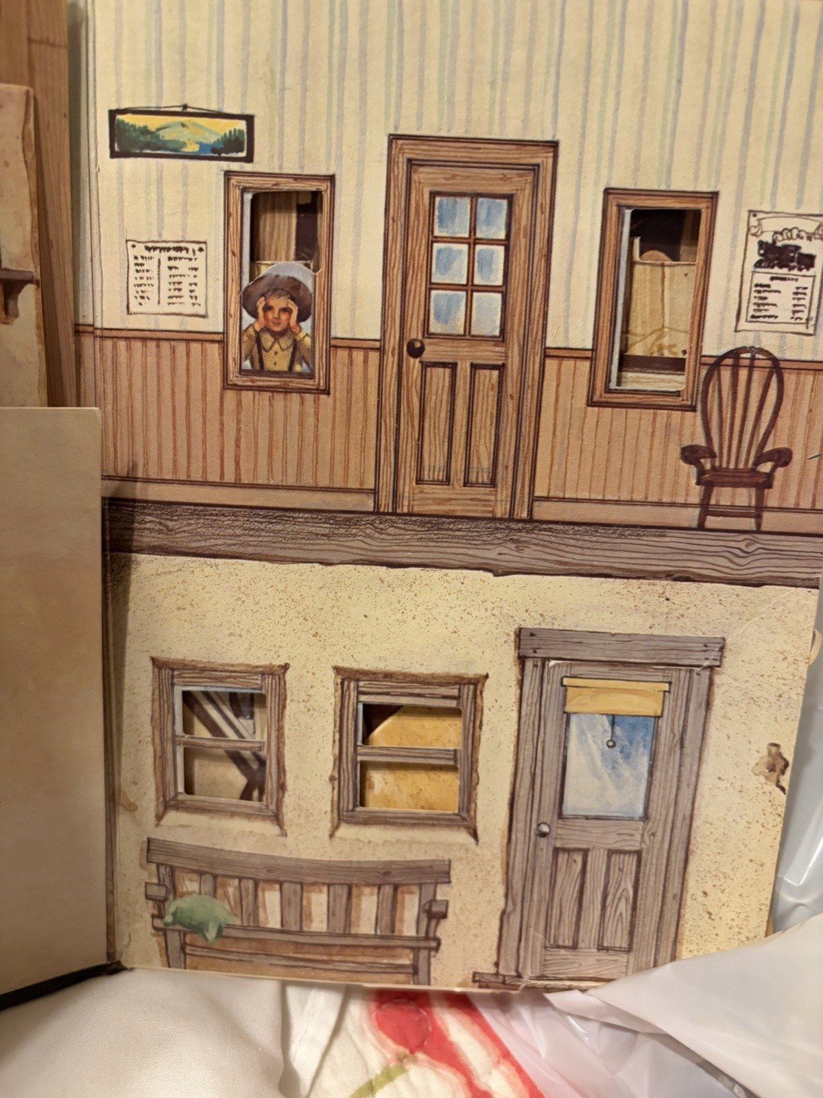 Frontier Town Panorama Pop-Up Book Vintage 1982 Peter Seymour Western Book