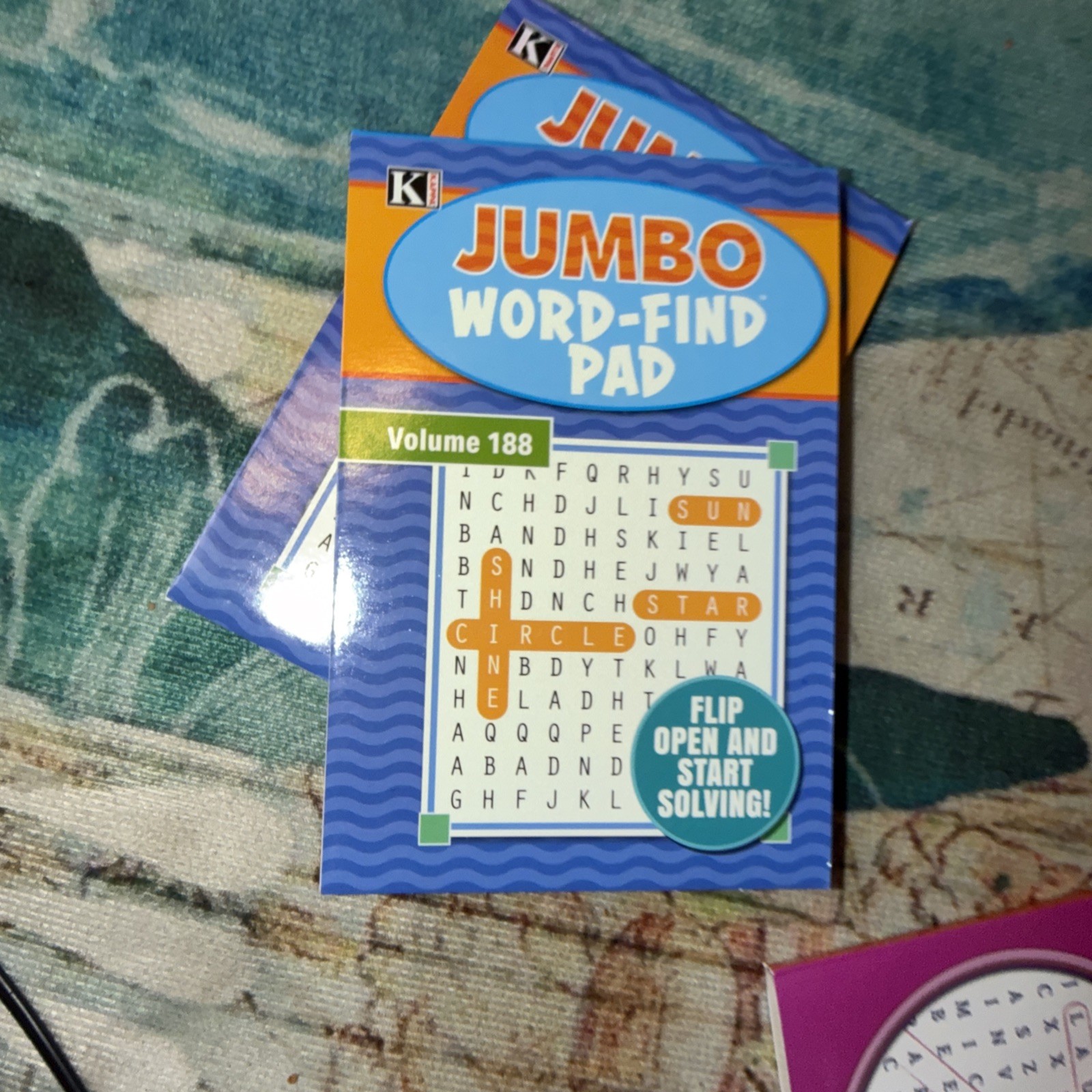 Kappa Jumbo Word Finds 73 Word Puzzles In Books Flip Open Volume # 188 New
