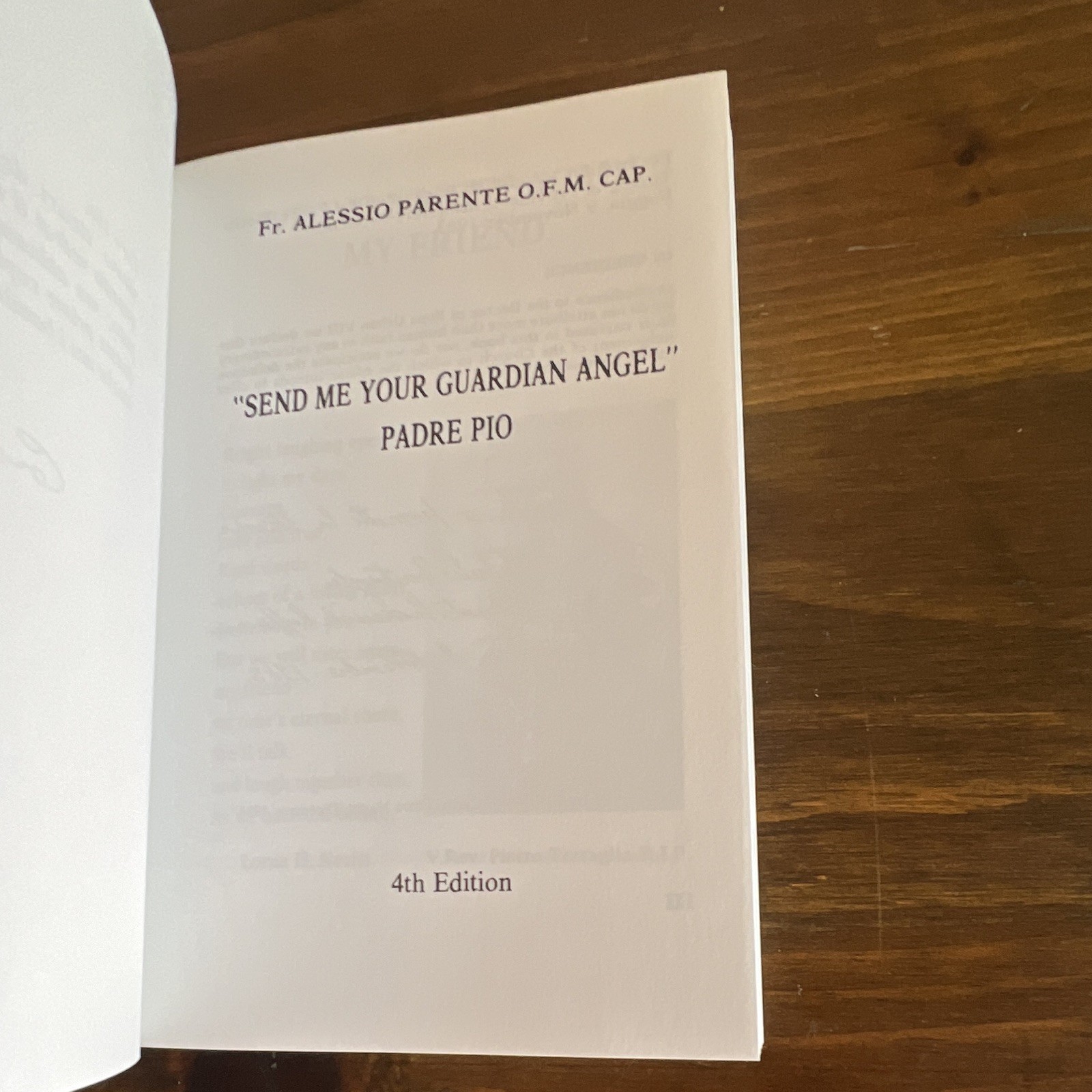 Send Me Your Guardian Angel St Padre Pio 1984 4th Ed Capuchin Import