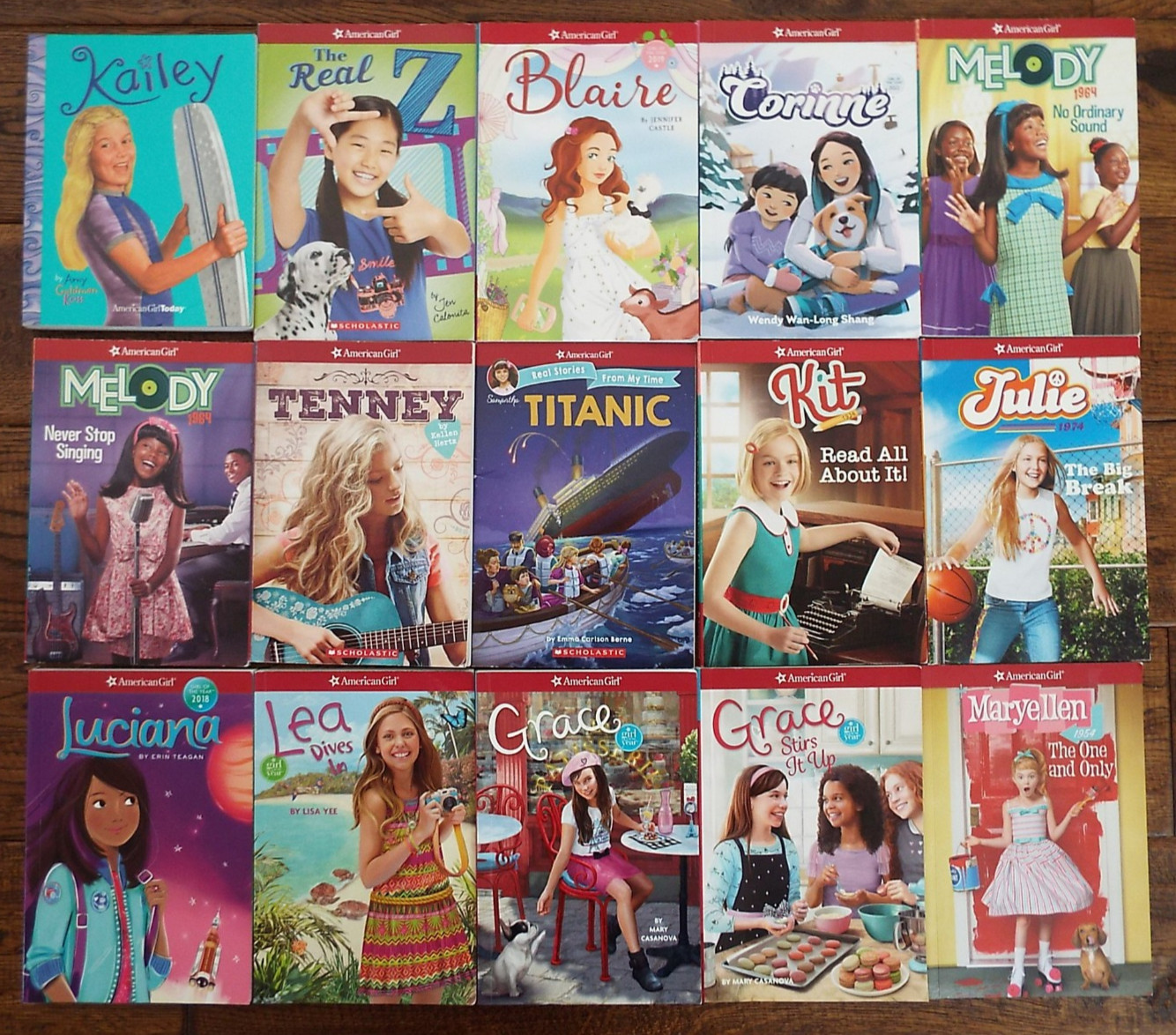 Lot 15 American Girl of the Year Books Corinne The Real Z Blaire Luciana