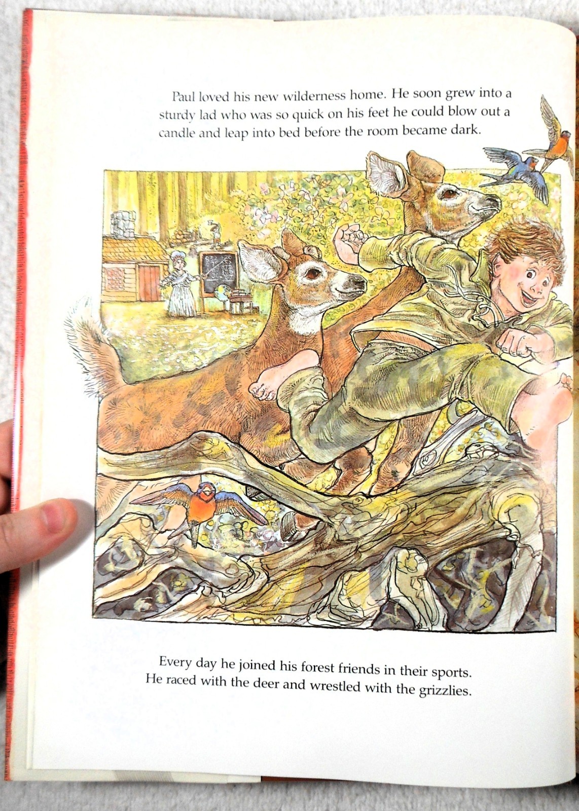 PAUL BUNYAN — Steven Kellogg — Signed & Dated w/ Drawing • Ex‑Library HC/DJ