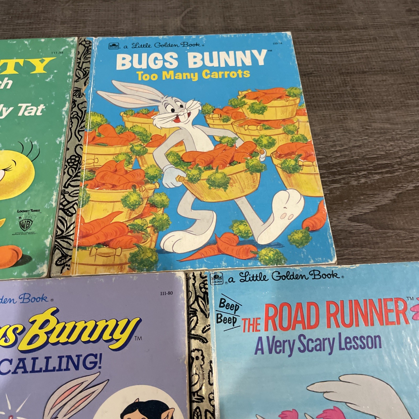 Lot Of 7 The Little Golden Books – Looney Tunes – Bugs Bunny Tweety Road Runner
