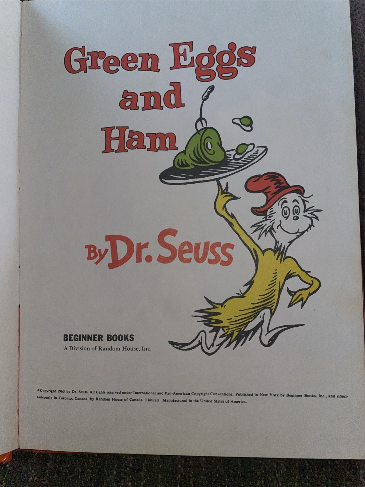 Vintage Green Eggs And Ham 1960 Dr. Seuss 1st Edition Hardcover🔥🔥🔥