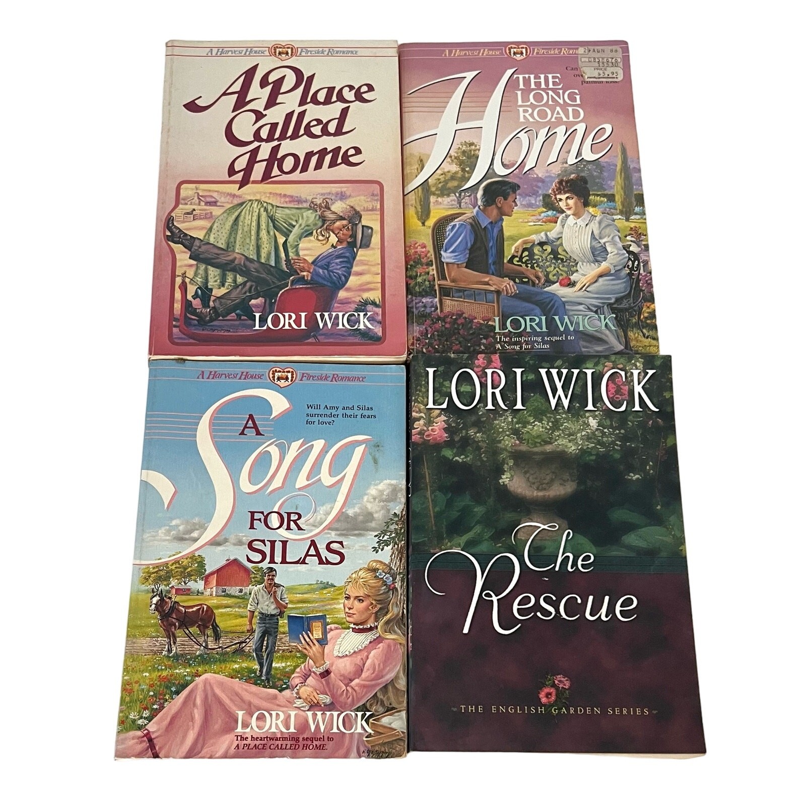 Lori Wick Books Lot of 4 Vintage Paperback Mixed Set Bundle