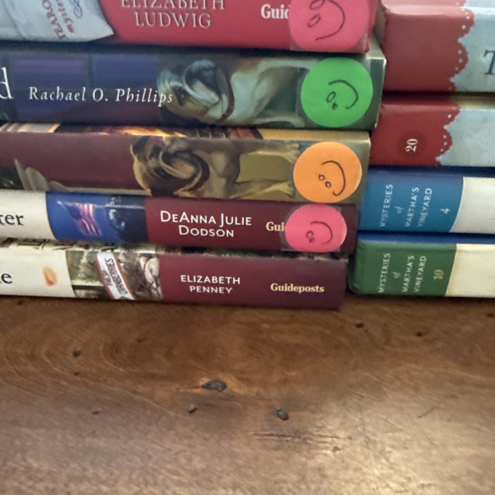 Lot of 9 Hardcover Guideposts Mysteries Martha’s Vineyard Amish Inn Tearoom