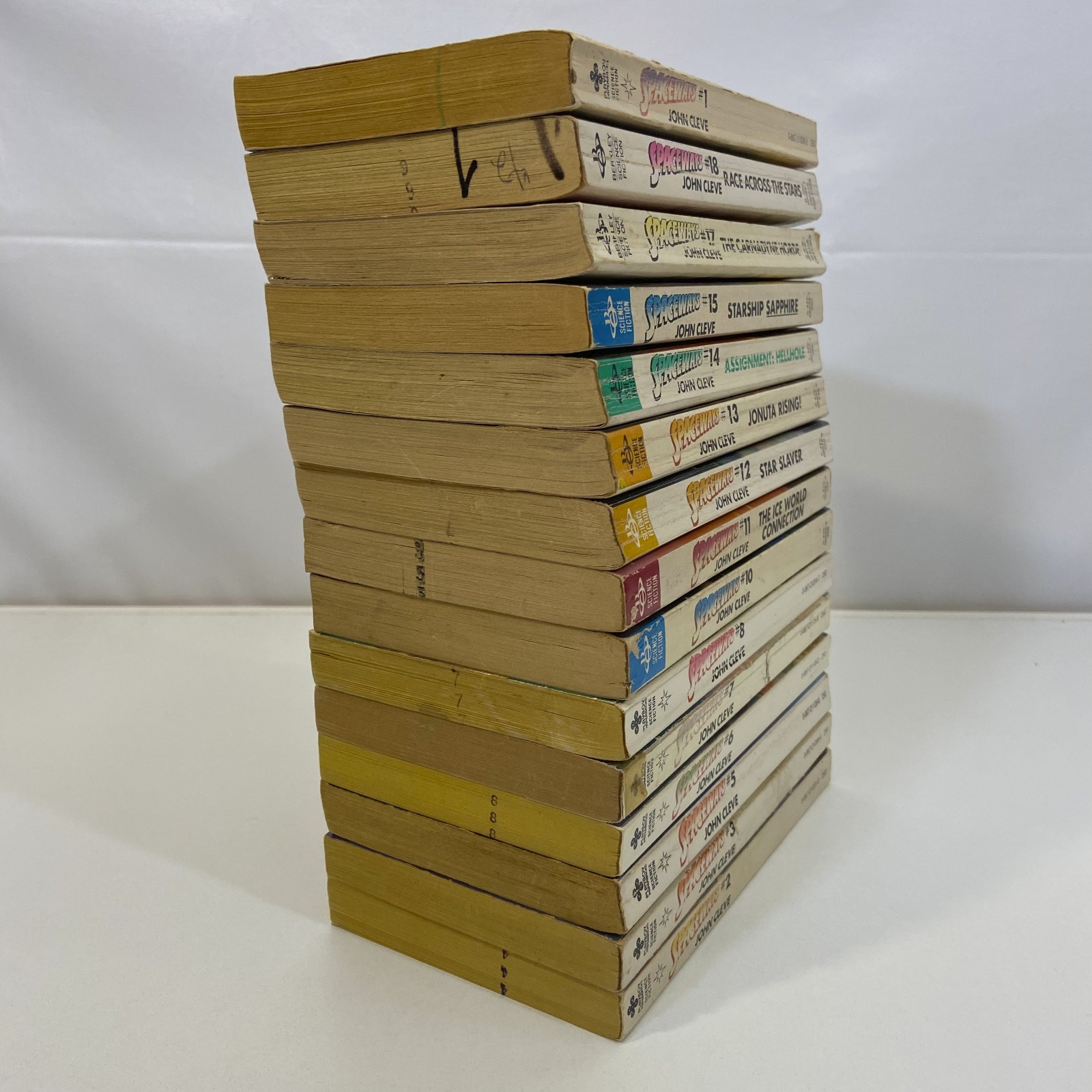 15 John Cleve Spaceways Series Misc Volumes MMPB VTG Science Fiction Novels Lot