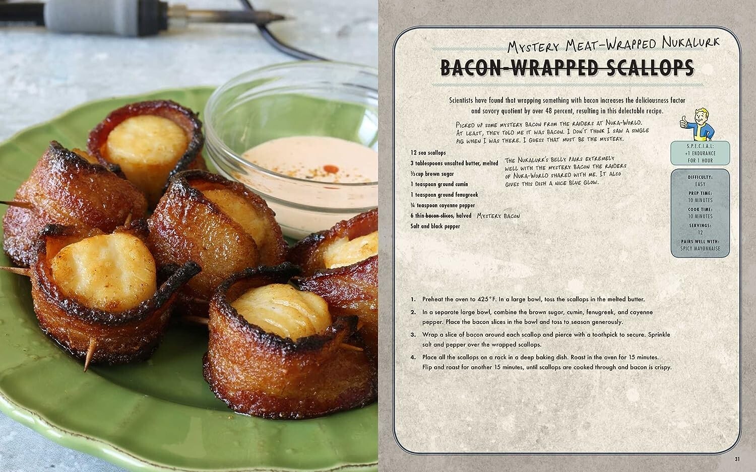 Fallout: The Vault Dweller’s Official Cookbook Hardcover Art Food Guide 3 4 76