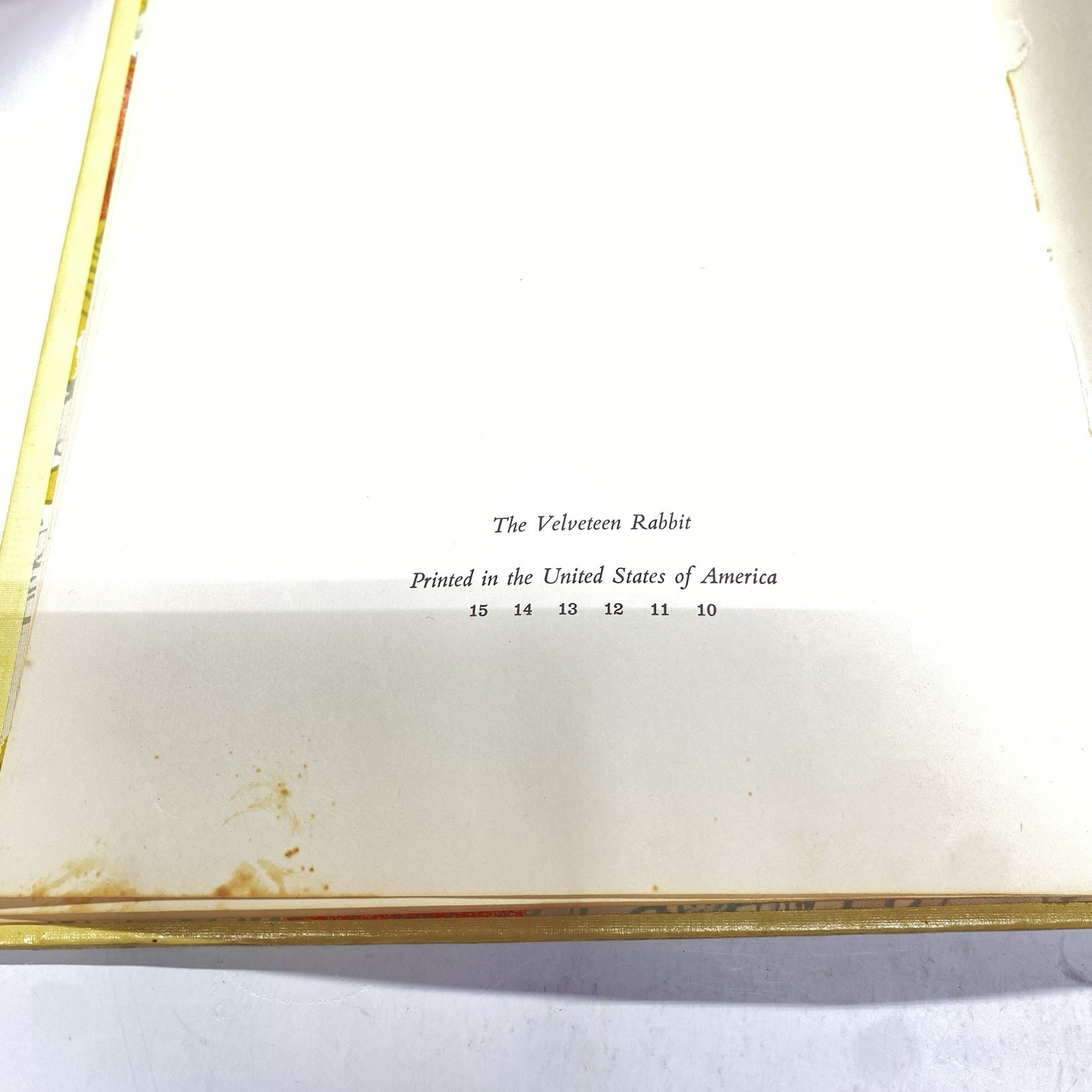The Velveteen Rabbit HC 10th Printing Hardcover Margery Williams