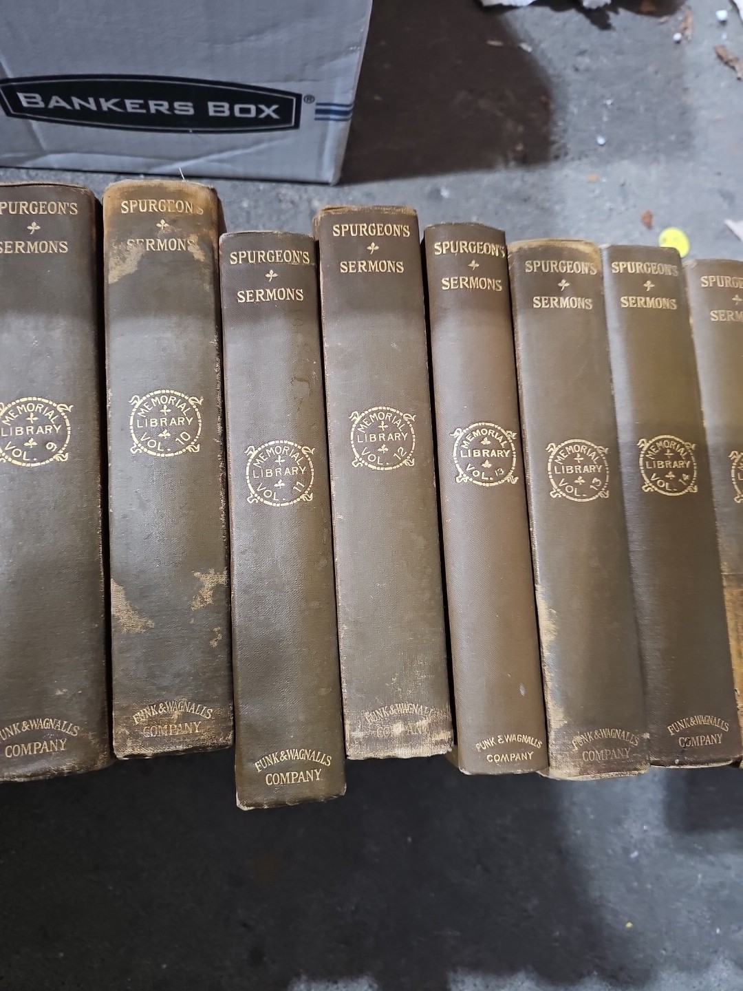 RARE Antique Spurgeon’s Sermons 20 Book Complete LOT Memorial Library