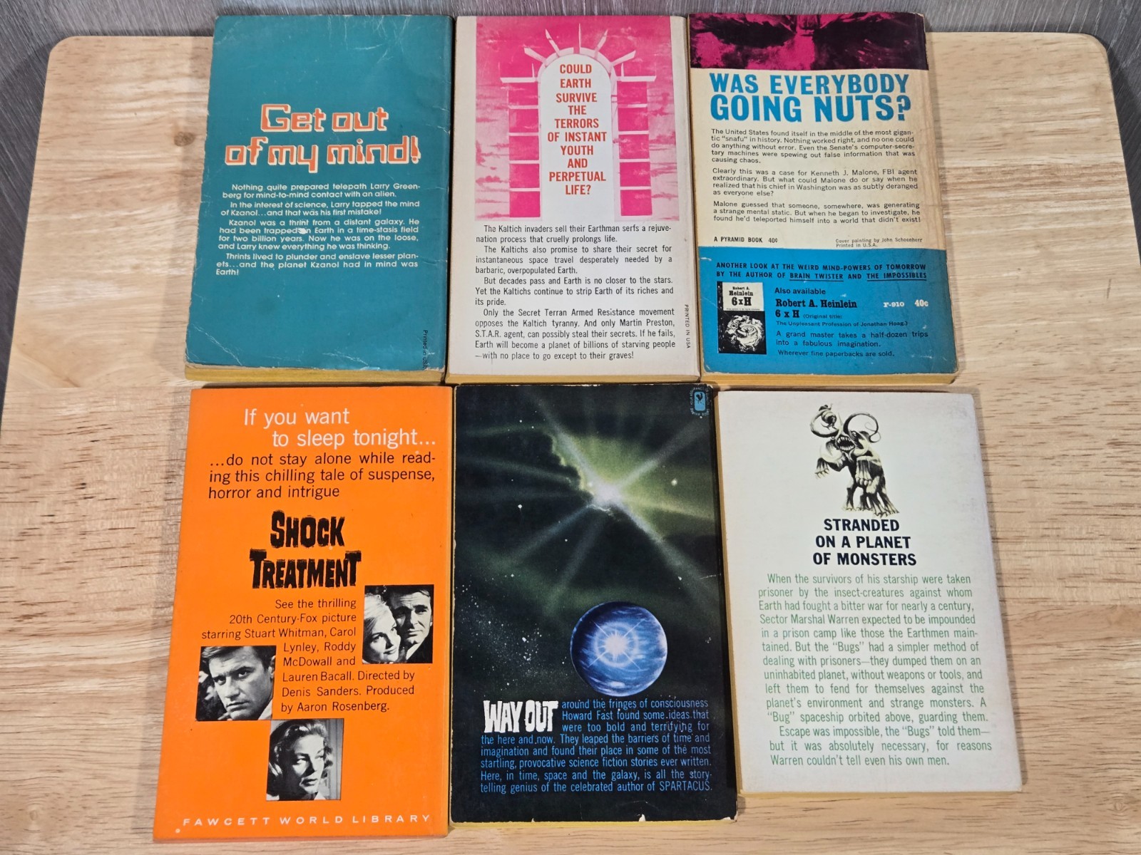 Vintage Sci-Fi Paperback Lot 13 Books Niven Tubb Nolan Gore Vidal Kapp Duncan