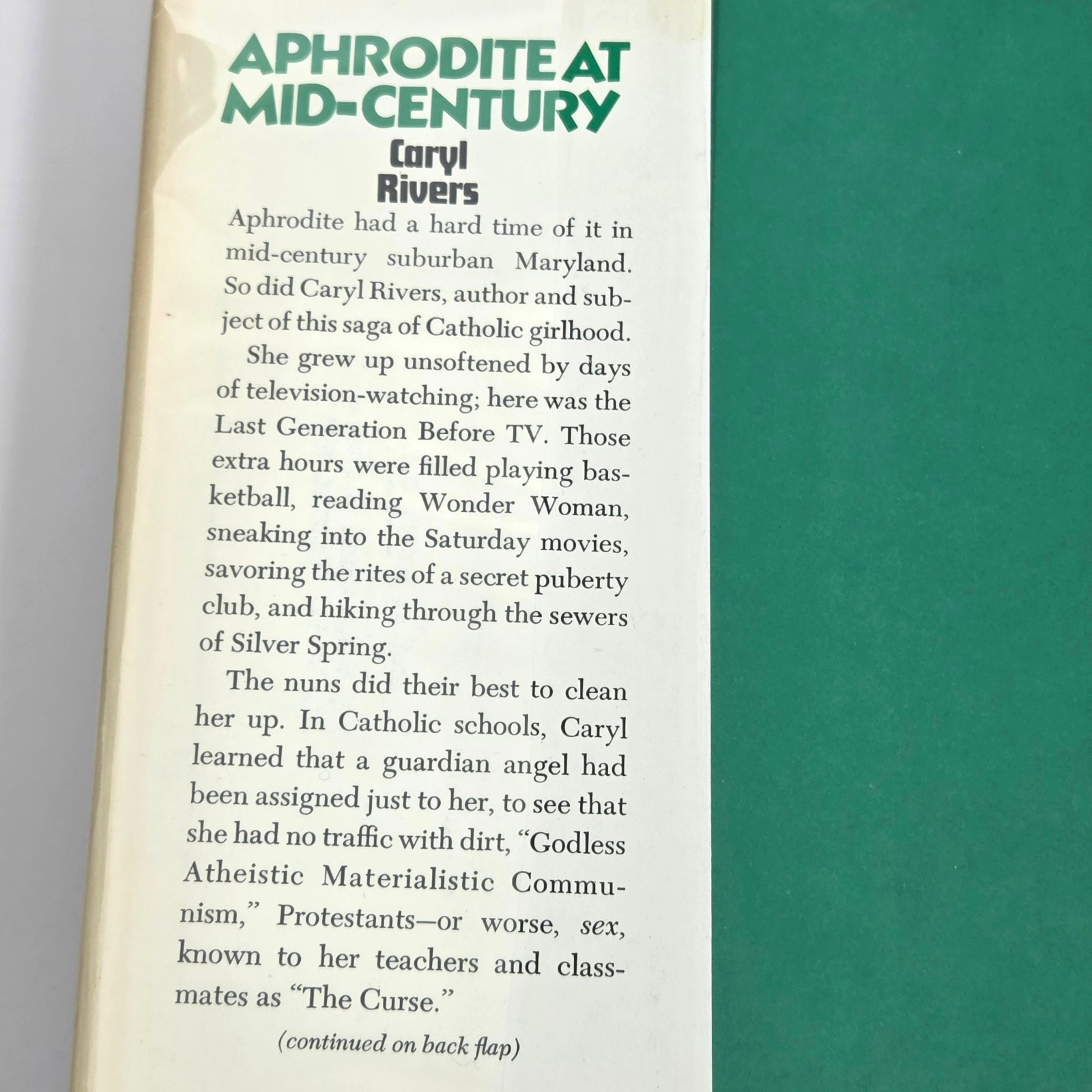 Growing Up Catholic and Female in Post-War America Vtg 1973 HCDJ First Edition