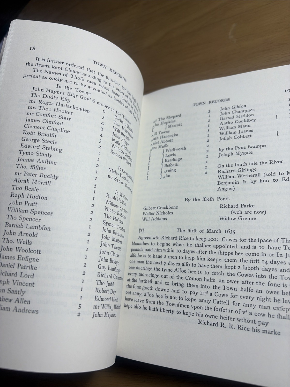 Records of the Town Cambridge Massachusetts 1630-1703 1901 Colonial Geneology NF
