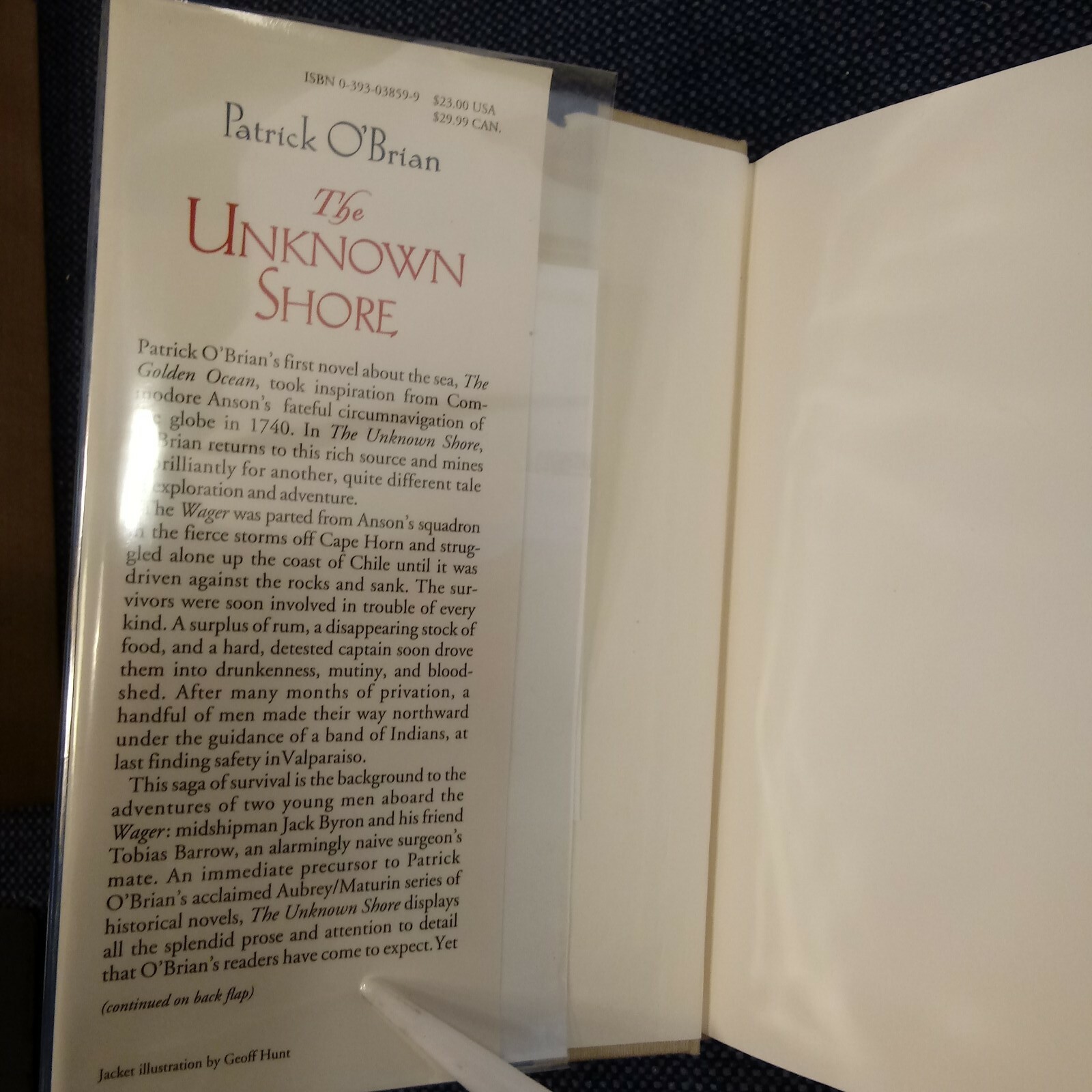The Unknown Shore Patrick O’Brian 1995, Hardcover DJ