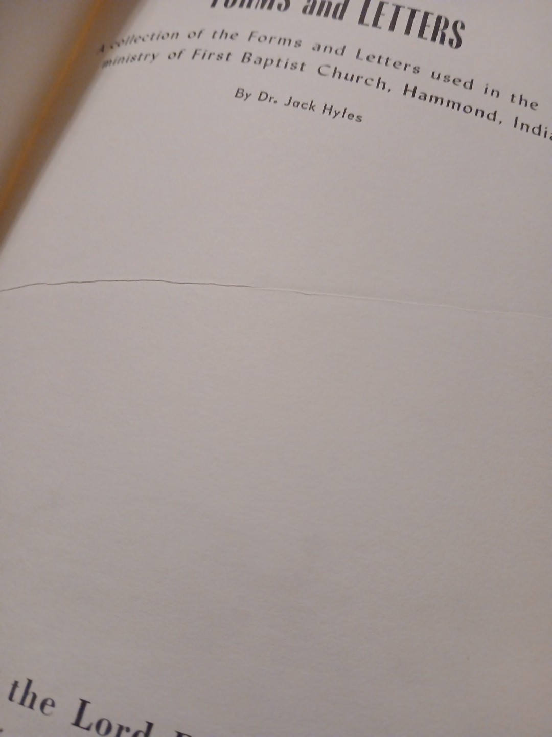 LET’S USE FORMS AND LETTERS BY JACK HYLES Religious Hardback 1966