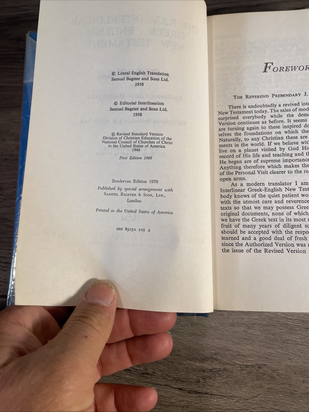 The RSV Interlinear Greek English New Testament Alfred Marshall 1968 1st Edition