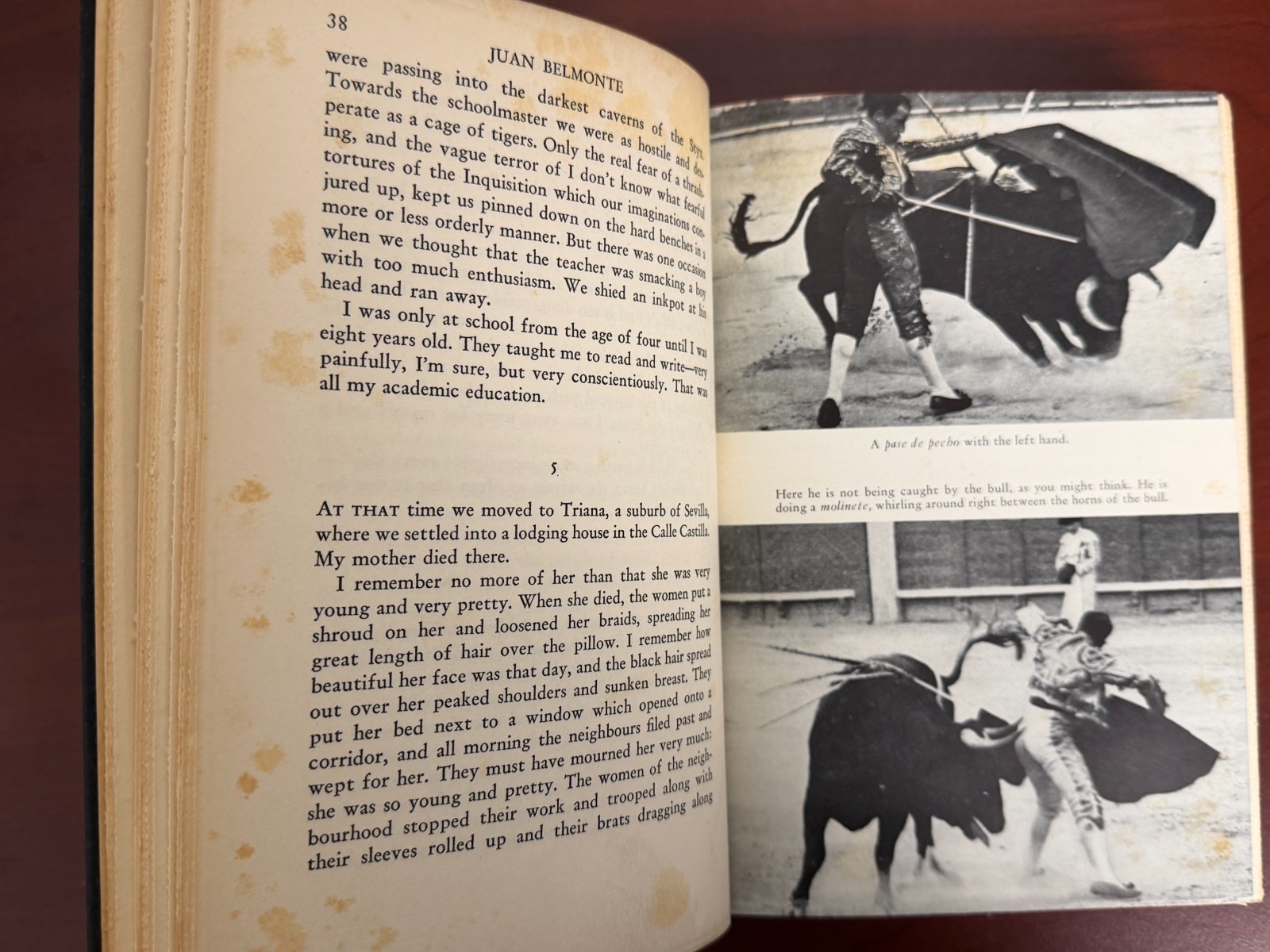Juan Belmonte Killer of Bulls: the Autobiography of a Matador 1937 Hardcover