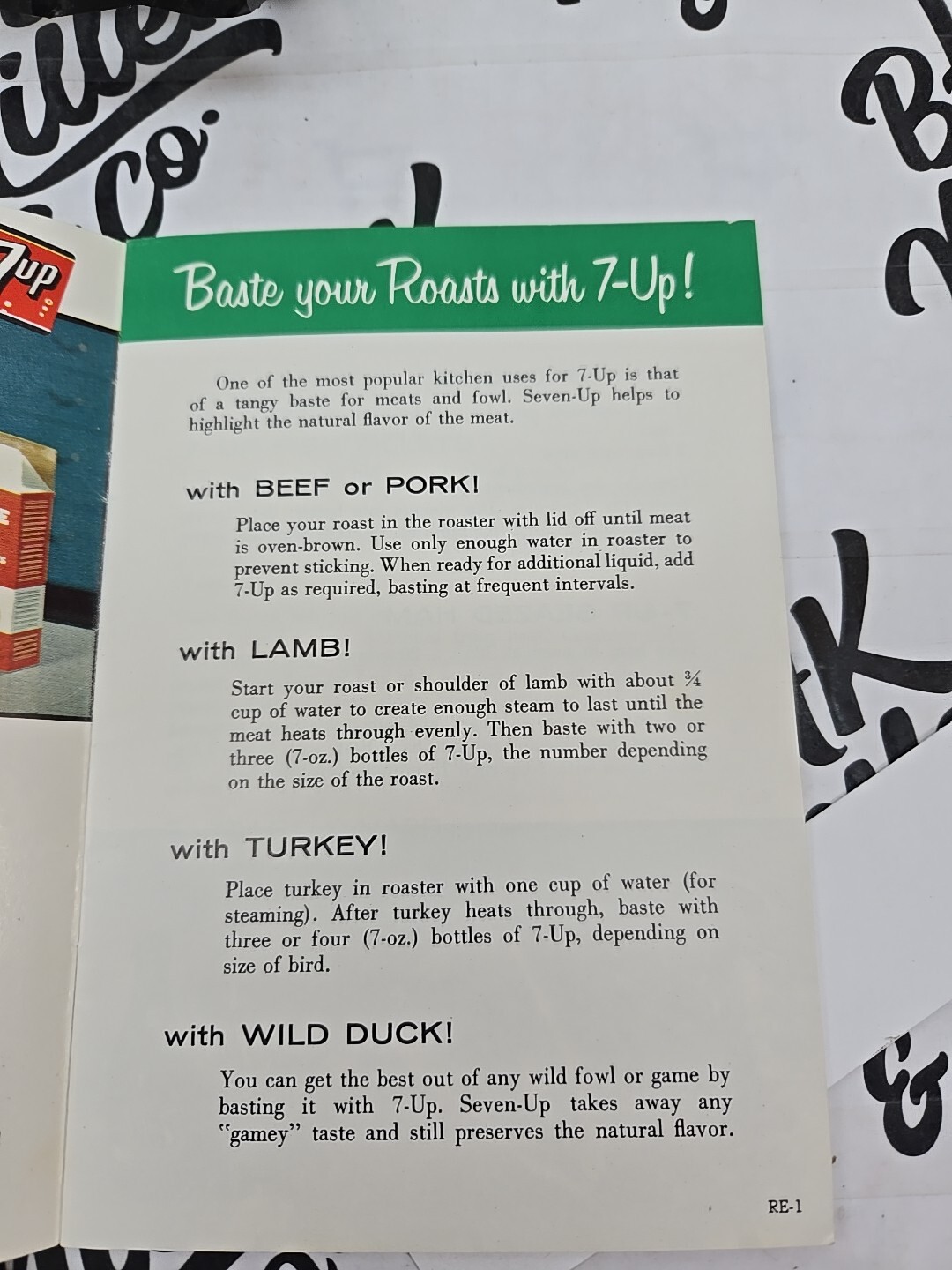 ​You’re Really Cooking with Seven-Up! 1957 Recipe Booklet 16 Pages Vintage Soda