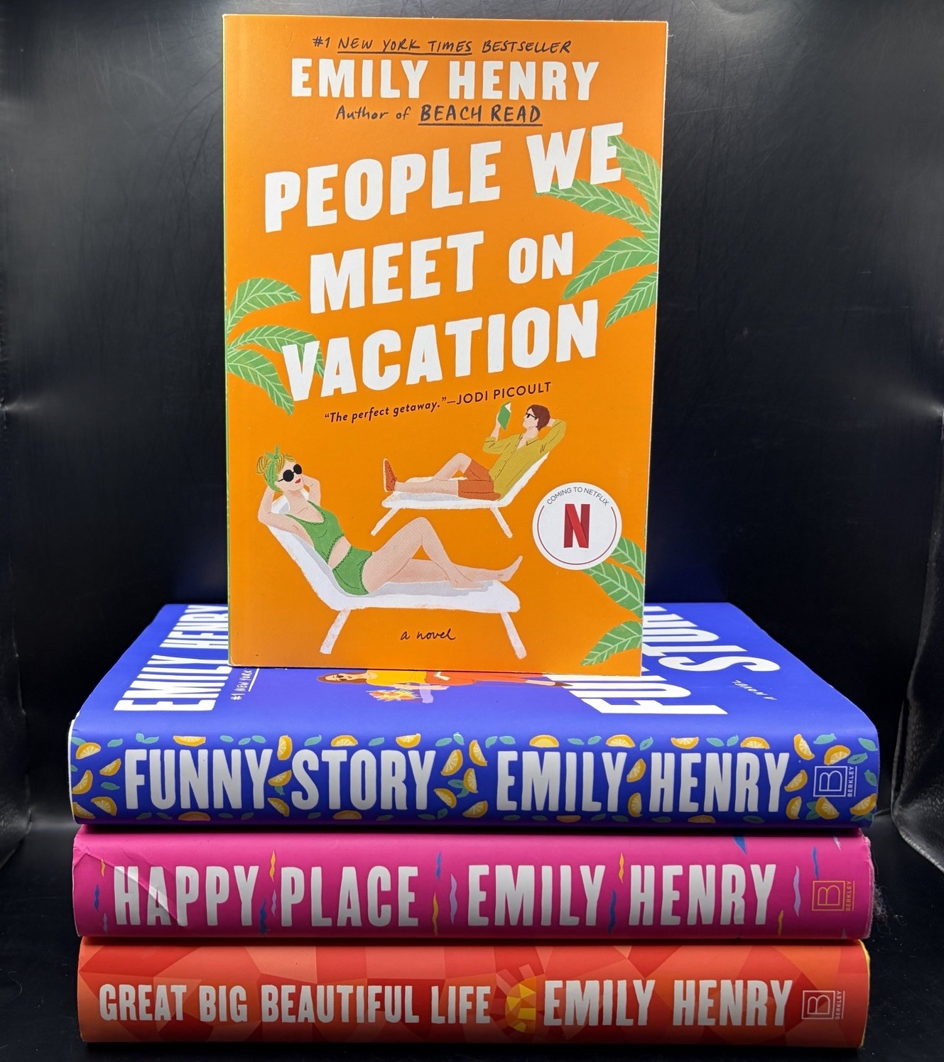 Lot of 4 Emily Henry Books Contemporary Romance Bundle 3 Hardcover 1 Paperback