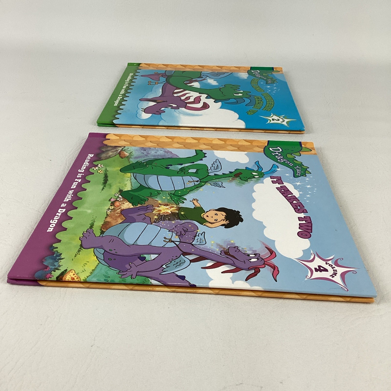 Dragon Tales Hardcover Books Zak Wheezie Clean Up It Takes Two Vintage 2004