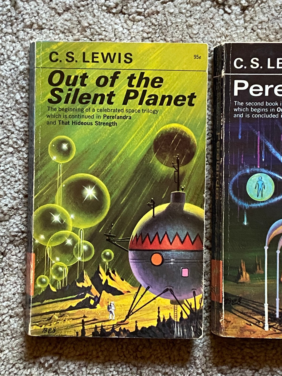 Vintage 1966 PB Lot SPACE TRILOGY, C.S. Lewis SILENT PLANET Perelandra HIDEOUS