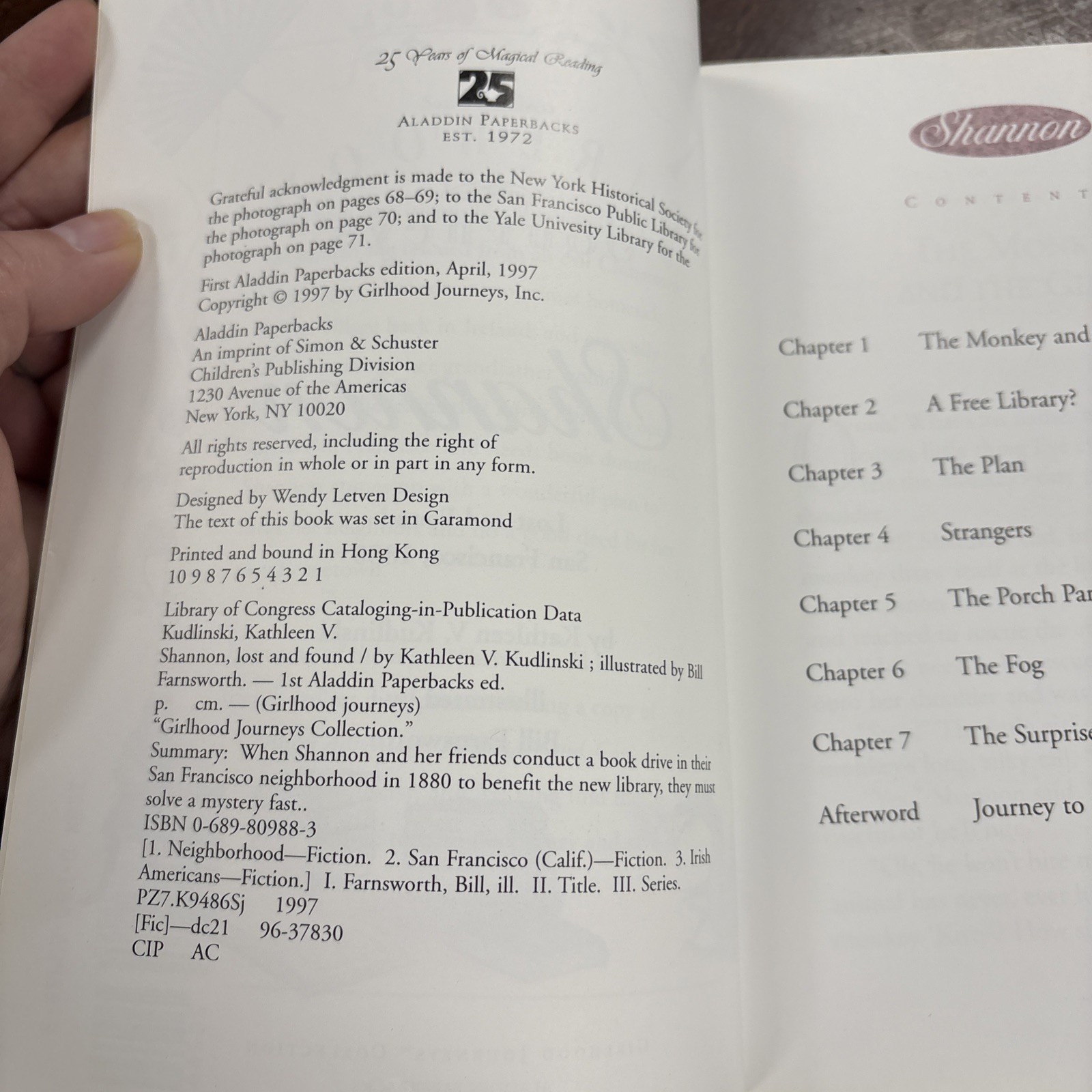 Girlhood Journeys Ser: Shannon: Lost And Found San Francisco 1880 PB Aladdin