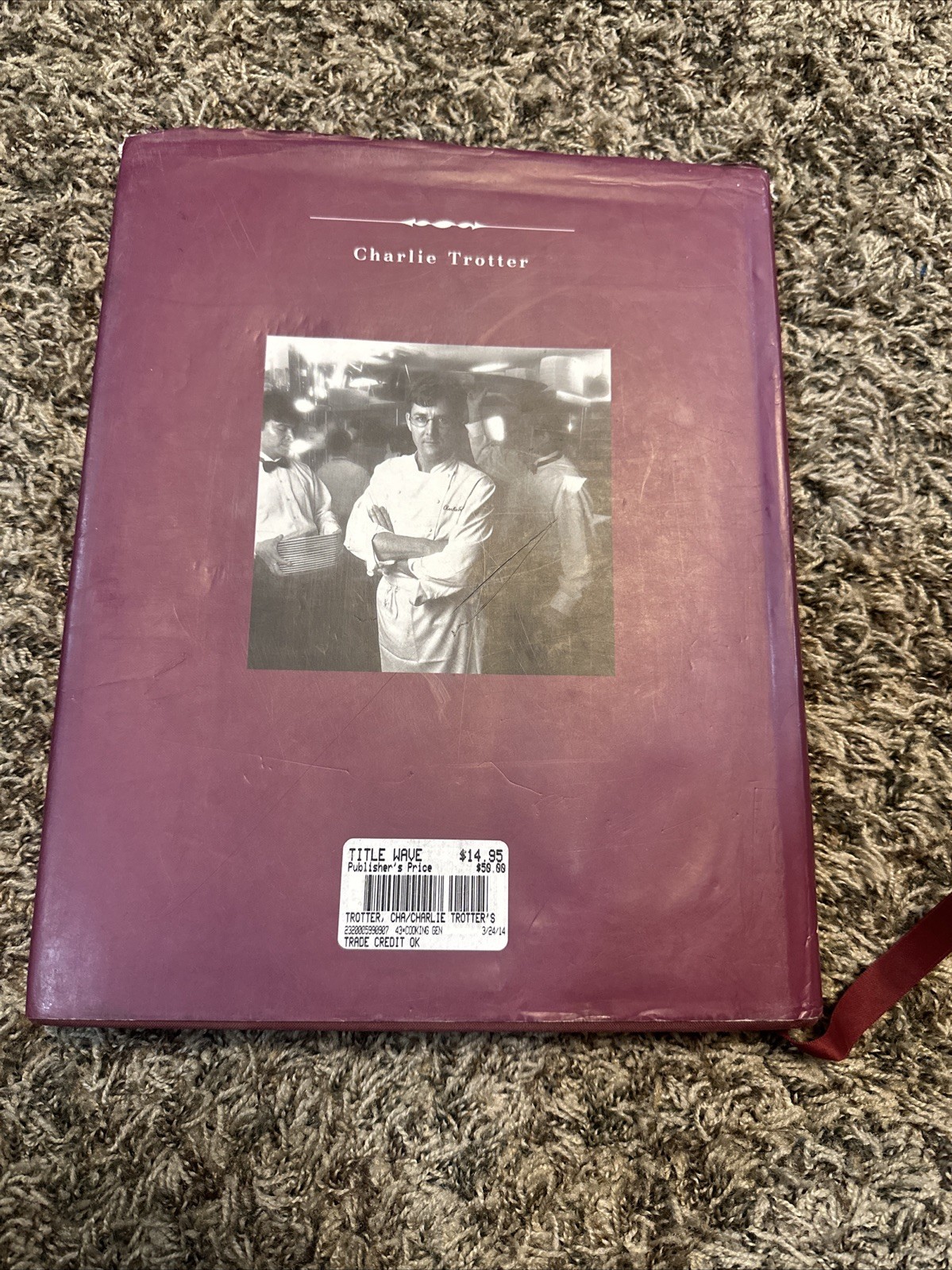 Vintage 1994 Charlie Trotter’s Cookbook Chicago Hardcover Ten Speed Press