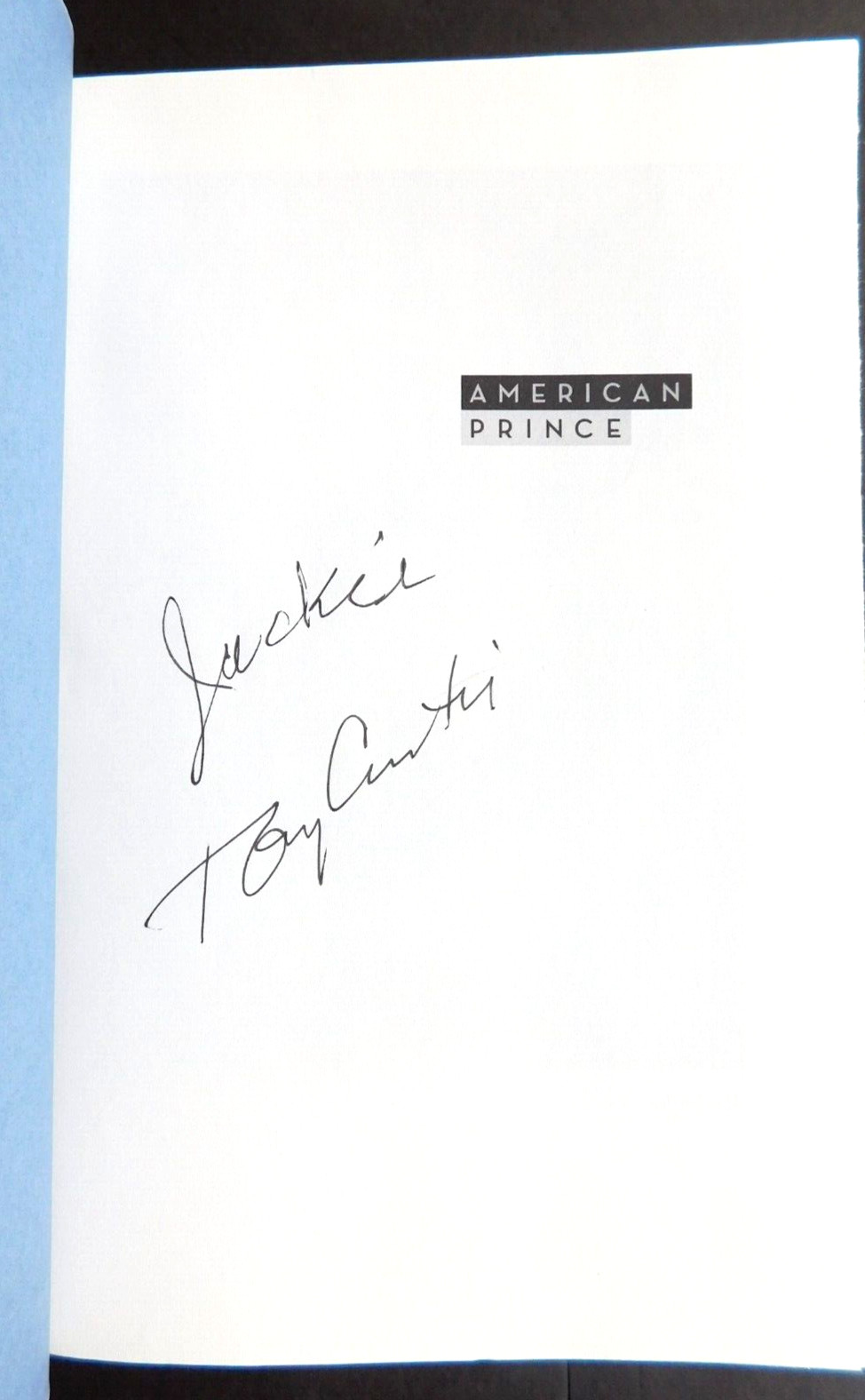 *SIGNED* Hollywood AMERICAN PRINCE A Memoir of actor TONY CURTIS 364 pages HCDJ