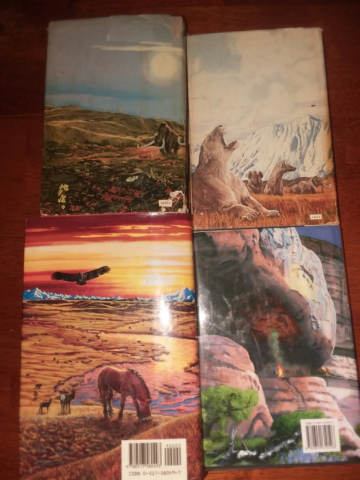 Lot Of 4 JEAN M AUEL Hardback Books CLAN OF THE CAVE BEAR w/ one 1st Edition