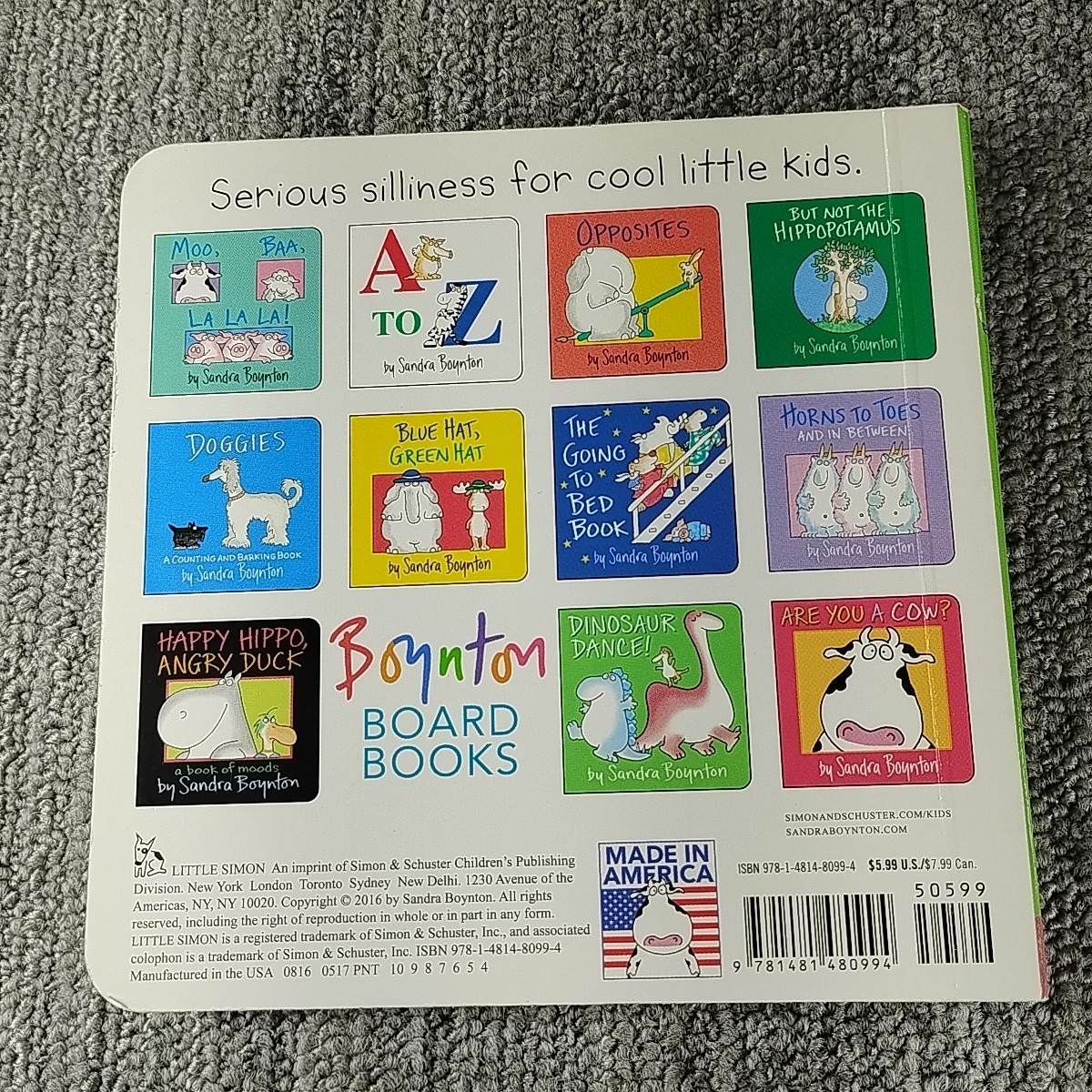 Sandra Boynton Doggies Hippo Duck Horns Moo Baa Dinosaur Eek 8 Board Book Lot