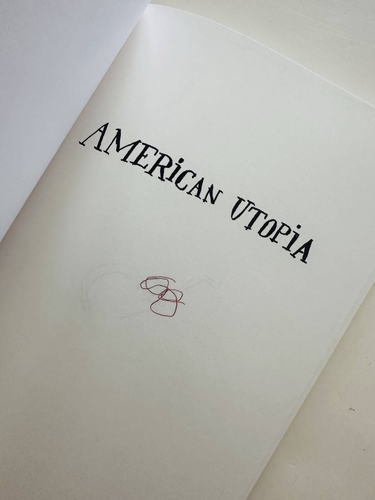 AMERICAN UTOPIA by David Byrne & Maira Kalman Book Words & Art 2020 HC w/Doodle