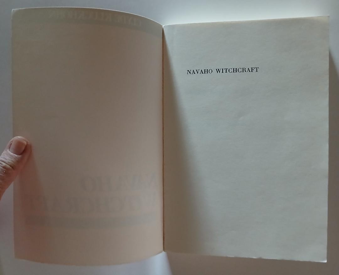 Navaho Witchcraft by Clyde Kluckhohn 1989 Reprint Beacon Edition Paperback Good