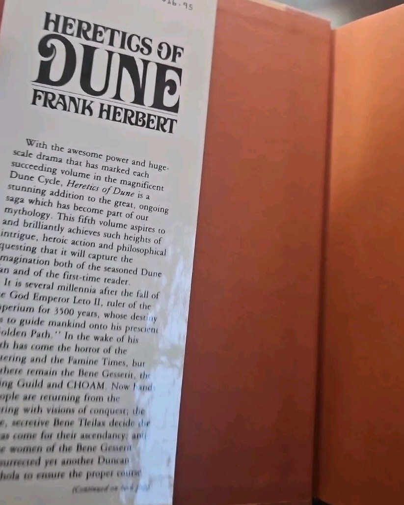 Heretics of Dune, Frank Herbert, 1984 hardcover Dust Jacket