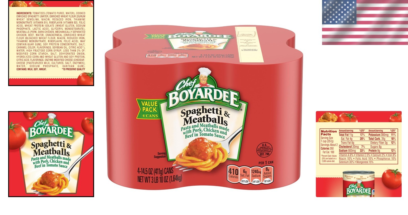 Delicious 14.5 Oz Spaghetti and Meatballs – 4 Pack for Busy Families on the Go