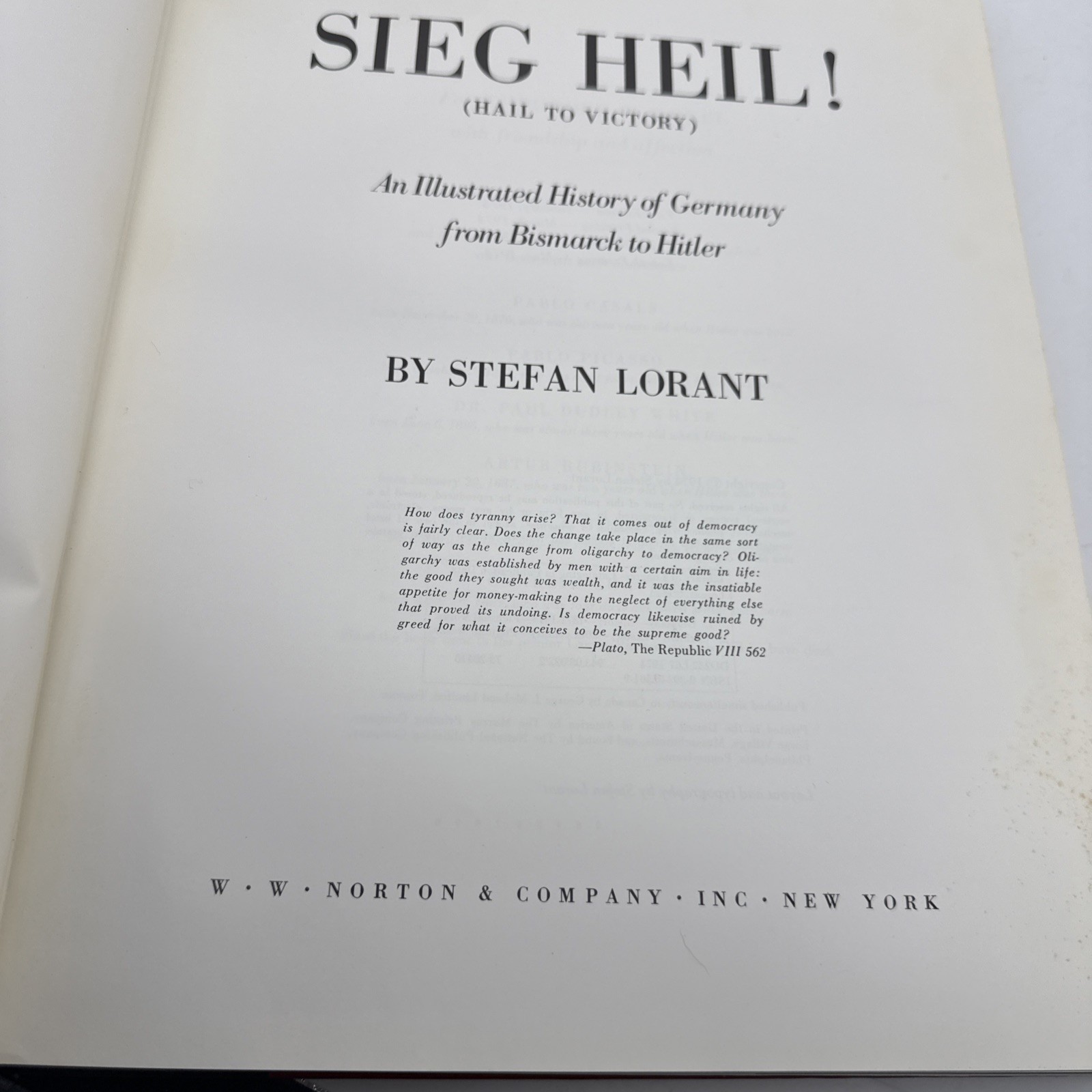 Seig Heil By Stefan Lorant Hardbound Illustrated History From Bismarck To Hitler