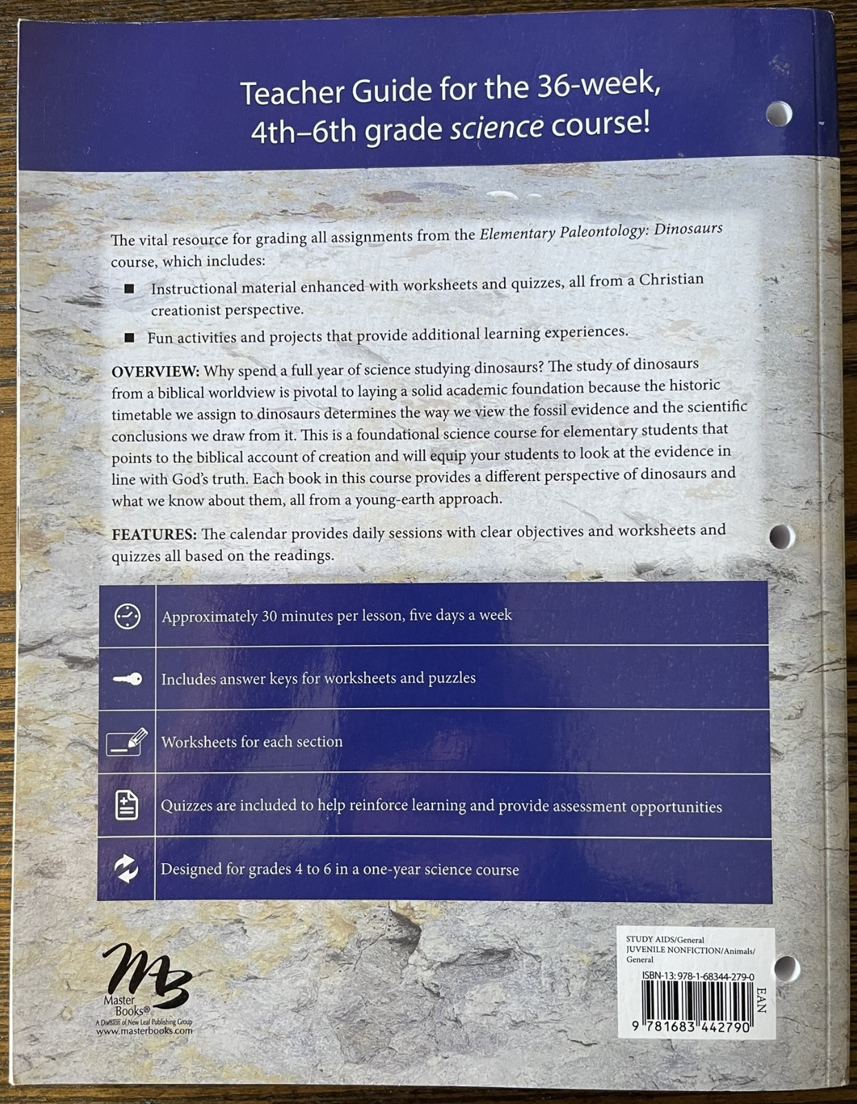 Elementary Paleontology: Dinosaurs (Teacher Guide) Science 4th – 6th Grade: VG